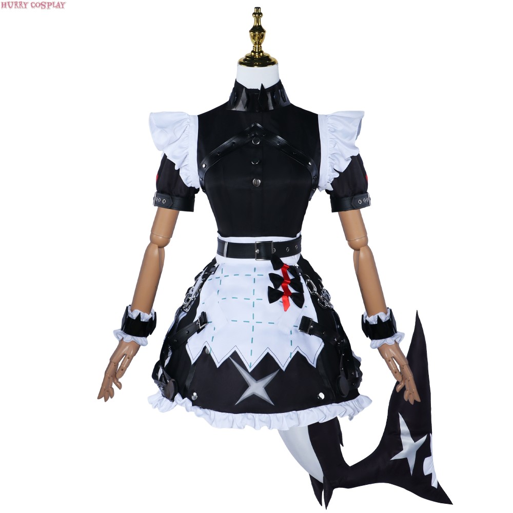 Game Cosplay,Zenless Zone Zero,Maid,Zenless Zone Zero Elenjoe Shark Maid Cosplay Costume